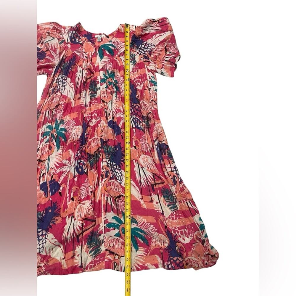 Go Softly Patio Floral Crinkle Midi Dress Women’s XL - Picture 10 of 11